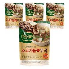 비비고 소고기듬뿍무국, 4개, 500g