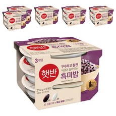 햇반 흑미밥, 210g, 18개 210g, 18개