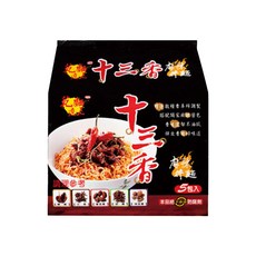味王 乾麵達人 十三香麻辣乾拌麵, 88g, 5包