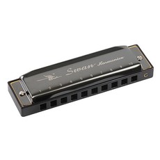SWAN 10孔C調 10音口琴, 1個, 黑