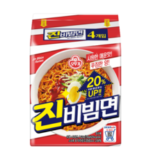 오뚜기 진비빔면 156g, 4개