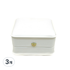 바미샵 MINI CROWN DECORATION 컬러 팔찌 케이스 b0593, 화이트, 3개