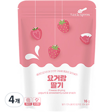 리틀스푼 동결건조 요거트 스낵 요거랑 딸기, 딸기맛, 16g, 4개