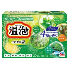 바스로망 온포 탄산 입욕제 포레스트 4종 x 5p 세트, 900g, 1세트