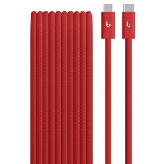 Apple Beats C타입 to C타입 브레이드 케이블 240W, 3m, 래피드 레드, 1개