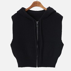 Chicfox 女式 Nercrop 連帽針織背心