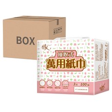 情人 抽取式萬用廚房紙巾, 3包x100抽, 單手抽取, HACCP認證, 3包, 16袋