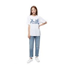 CARET 中性印花短袖上衣 白色 XL, 男女通用, 100%棉