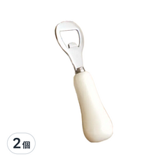 沐慕家居 陶瓷餐具不銹鋼開瓶器 Set 2個, 米白色