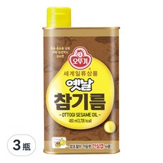 OTTOGI 不倒翁 Yetnal 傳統芝麻油, 450ml 按壓式, 3瓶