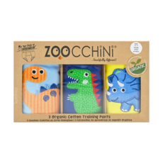 ZOOCCHiNi 3件有機棉學習褲 - 2-3歲恐龍圖案, 2-3歲, 侏儸紀公園, 1組