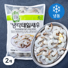 생칵테일새우 흰다리새우살 탈각 두절 꼬리유 21/25 (냉동), 900g, 2개