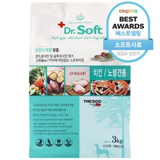 닥터소프트 더독 치킨 7세 이상 시니어 노령견용 사료, 1개, 3kg, 닭