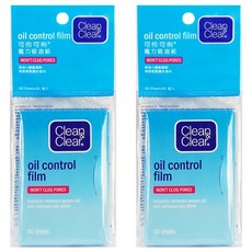 Clean&Clear 可伶可俐 魔力吸油面紙 60枚入, 60張, 2包