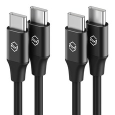 SINJIMORU C to PD快充線 60W, 1m, 黑色, 2條