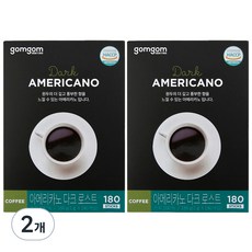 곰곰 아메리카노 다크로스트, 1g, 180개입, 2개 1g, 180개입, 2개