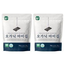 룰루맘 오가닉 아이김 20봉, 김맛, 2개, 20g