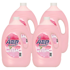 샤프란 섬유유연제 핑크 센세이션 본품, 3.1L, 4개