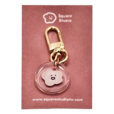 Square Studio 方坊 壓克力吊飾 樂樂 金屬 導角 直徑25mm, 1個