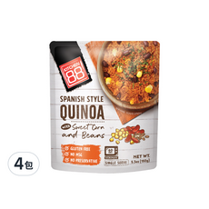 KITCHEN 88 西班牙風味即食藜麥，含甜玉米和紅腰豆, 150g, 4包
