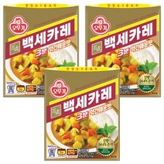오뚜기3분 백세카레 약간매운맛, 3개, 200g 3개, 200g