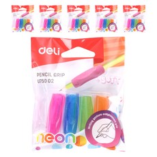 deLi 得力 鉛筆握把 鉛筆握把 4 件套 U750 02, 混色, 6組