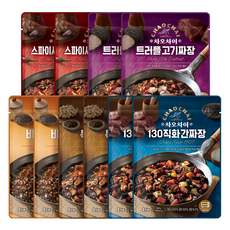 차오차이 130직화간짜장 180g x 2p + 비프유니짜장 180g x 2p + 스파이시 블랙페퍼짜장 180g x 2p + 특제짜장 180g X 2p + 트러플고기짜장 180g X 2p