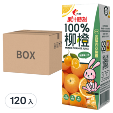 光泉 果汁時刻100%柳橙綜合果汁, 7 fl. oz. (200mL), 24入, 無加糖, 無色素, 無香料, 120入
