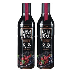 샘표 백년동안 산머루 복분자 현미발효 흑초, 900ml, 2개 900ml, 2개