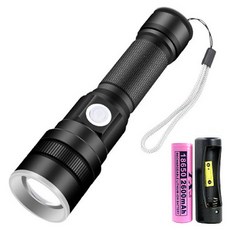 TX Tanox 特林 XHP-50 LED 強亮 USB 充電手電筒, 伸縮變焦, IPX4 防水, 1個
