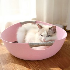 고양이 하우스 펠트 바스켓, 핑크