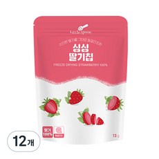 리틀스푼 동결건조 싱싱 딸기칩, 13g, 12개