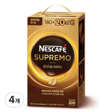 네스카페 수프리모 커피믹스, 11.7g, 200개입, 4개
