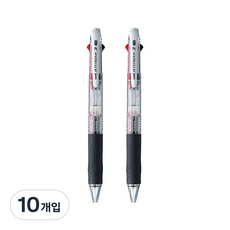 제트스트림 3색볼펜 0.38mm, 투명, 10개
