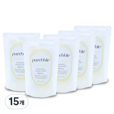 퓨어블 포밍 핸드워시 리필 옐로우 300ml, 시트러스향, 15개