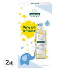KLORANE 蔻蘿蘭 寶寶金盞花洗髮沐浴精 500ml 2入組, 96%父母使用滿意度, 2組