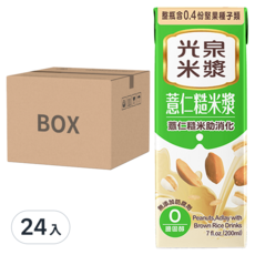 光泉 薏仁糙米漿, 整顆焙烤花生研磨, 含0.4份堅果種子, 助於消化, 24入, 200ml