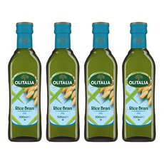 OLITALIA 奧利塔 玄米油, 含γ-穀維素 提供天然營養, 富含膳食纖維 植物固醇成分, 油質穩定 耐高溫 低油煙, 500ml, 4瓶