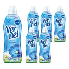 버넬 고농축 섬유유연제 프레쉬 모닝 본품, 900ml, 6개