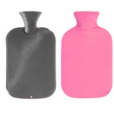 파쉬 양면빗살 핫팩 물주머니 2L 랜덤 발송 + 면쭈리커버 핑크, 1세트