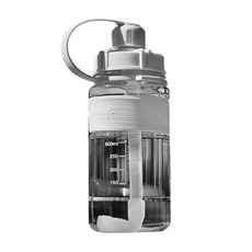Sport cup運動水壺, 1/1.5/2L灰色運動水壺, 食品級PC塑料, 硅膠吸管, 灰色, 2L, 1個