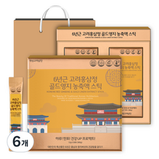 개성고려삼인 6년근 고려홍삼정 골드영지 농축액 스틱 12g x 30p + 쇼핑백 세트, 360g, 6개