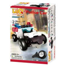 LaQ Q版警察車積木玩具 39pcs + 8pcs 警察車造型積木 拼裝益智玩具, 1個
