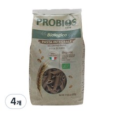 프로비오스 유기농 통밀 펜네, 500g, 4개