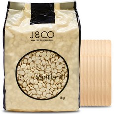제이엔코 바닐라Y 하드왁스 + 왁싱 우드 스파츌라 S 100p 세트, 1kg, 1개