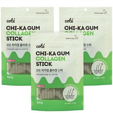 꼬뜨 치카껌 강아지 간식, 콜라겐, 100g, 3개 - 꼬뜨치카껌