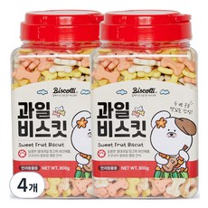 비스코티 애견비스켓, 과일, 800g, 4개