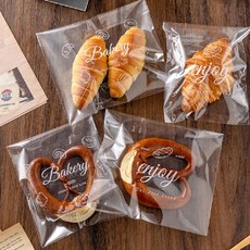 一次性透明麵包opp袋100入, 防水防潮, 自封袋, 100入, 1包