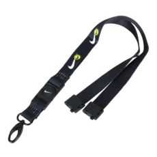 NIKE 耐吉 PREMIUM 可拆式識別證帶 NIKE N1007078702 均碼, 黑色 + 白色 + 黃色, 1個