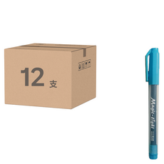 UNIPOINT 優點 螢光筆 721S, 水青, 12支
